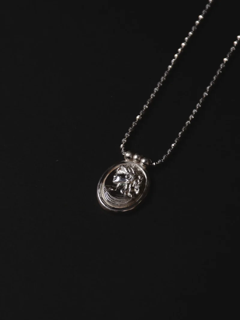 Aurelia Chain — collar cadena camafeo plata 925 — collar aurelia cadena camafeo plata 925 detalle