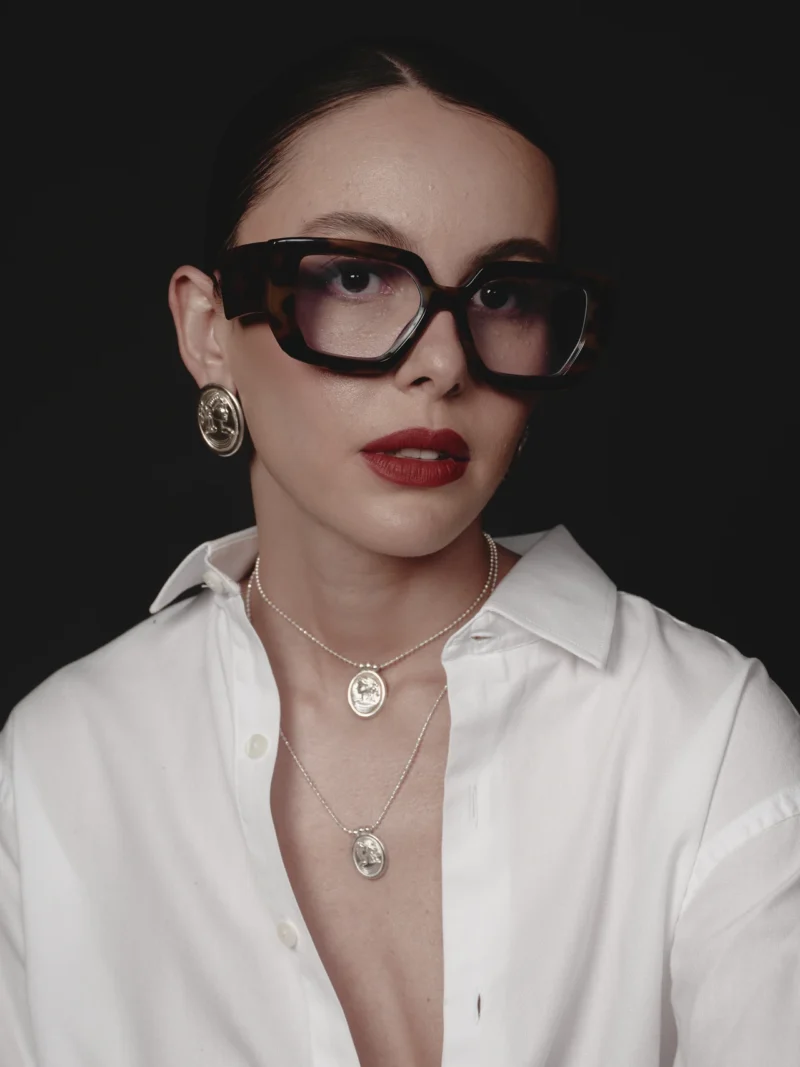 Aurelia Chain — collar cadena camafeo plata 925 — collar aurelia plata 925 modelo retrato